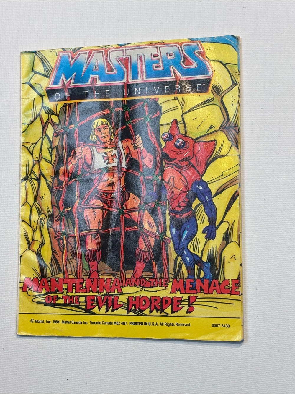 Vintage 1984 MOTU He-Man Masters of the Universe Mini Comic Mantenna (1984)